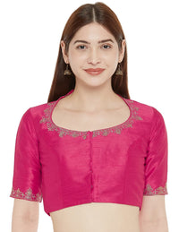 X3 Women's Polyester Sleeve Readymade Saree Blouse