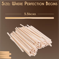 Perfect Stix Premium Wooden Coffee Stirrer Sticks, Thick Birch Wood 1000 Count, 5.5