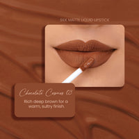 Parul Garg Beauty Silk Matte Liquid Lipstick | Long-Lasting & Smudge-Proof | Soft Matte Finish | Vegan & Clean Beauty | Hydrates with Shea Butter & Vitamin E | Shade: Chocolate Cosmos 03 - Deep Brown, 3ml
