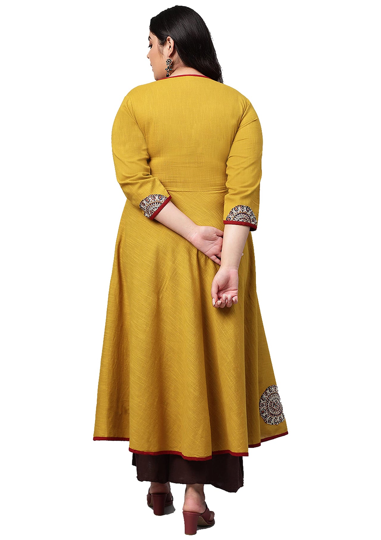 Yash Gallery Women's Cotton Angrakha Kurta