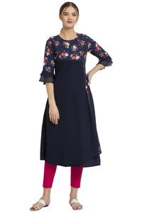 ALC Creation Women's Crepe A-line Kurta
