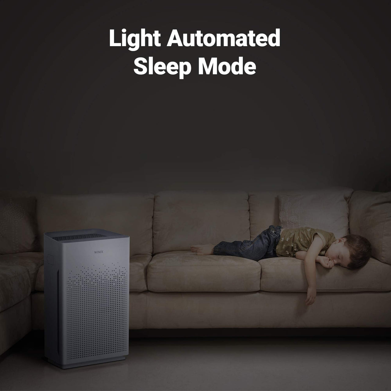 WINIX AM80 Air Purifier for Home Large Room Up to 1740 Ft² in 1 Hr With Air Quality Monitor, True HEPA, Advanced Odor Control Carbon Filter and Auto Mode, Captures Pet Allergies, Smoke, Dust Dark Gray