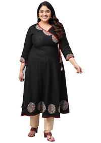 Yash Gallery Women's Cotton Angrakha Kurta