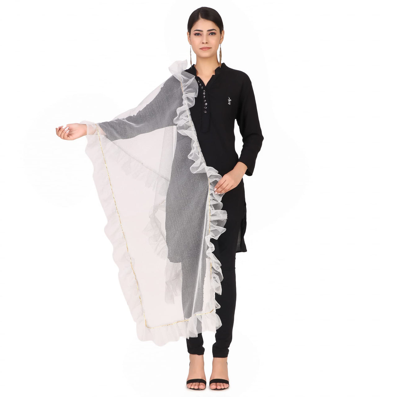 Traditions Bazaar Women's Starred Net Dupatta