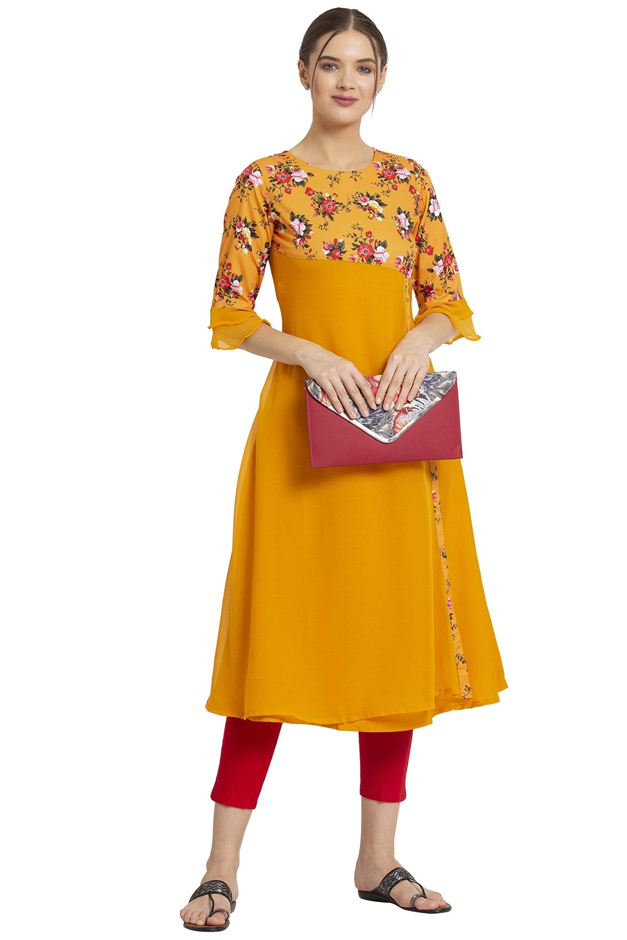 ALC Creation Women's Crepe A-line Kurta