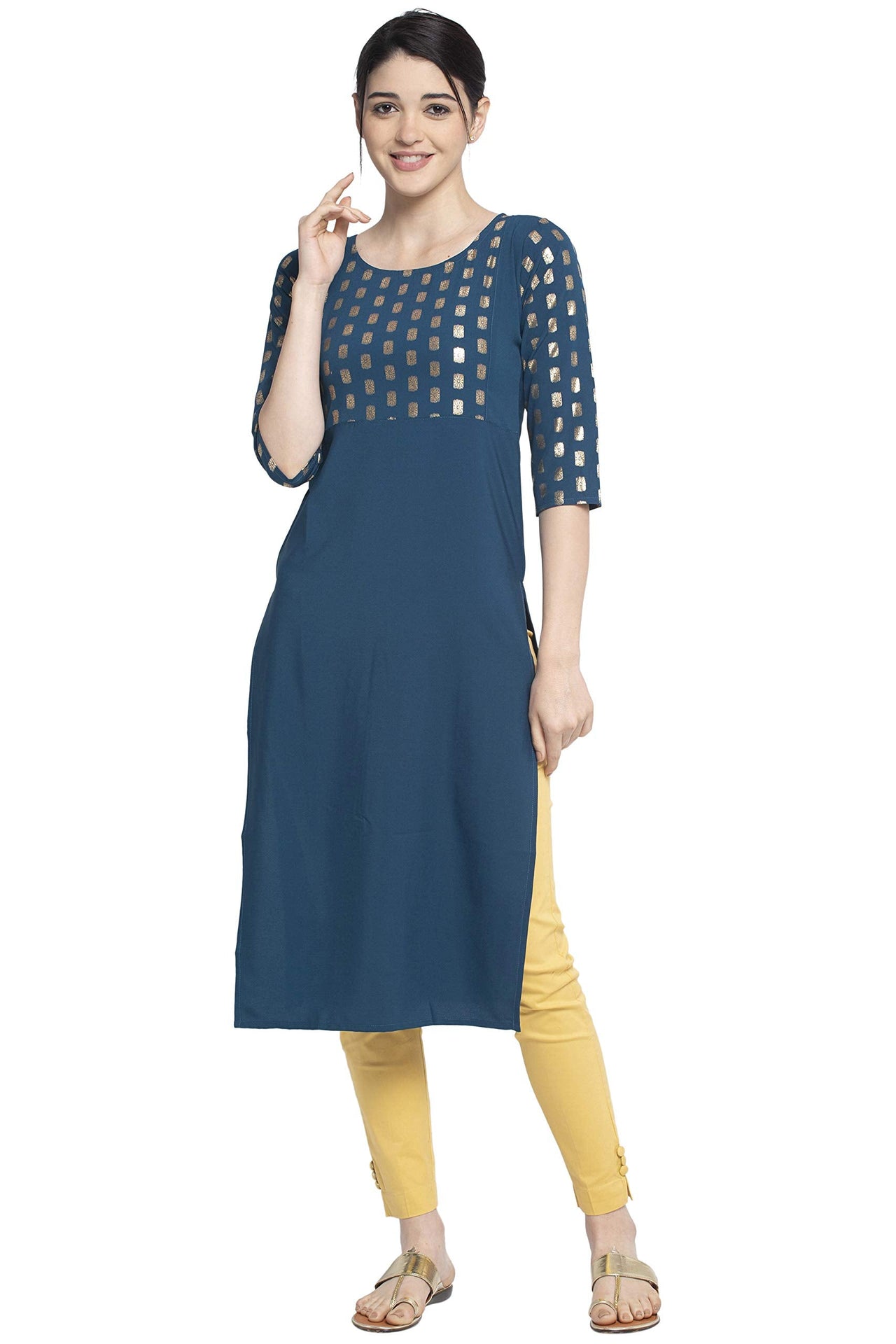 ALC Creation Women's Crepe Skinny Kurta