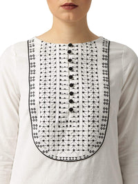 Amayra Women's Cotton Straight Embroidery Kurti