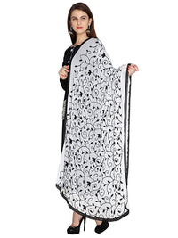 Akshar Llc Miss India Women's Chiffon Dupatta With Goodembroidery Work