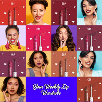 Blue Heaven Lip Kicks Non Transfer Lip color Pack of 7, Liquid Matte Lipsticks for Women, Long lasting and Hydrating Lipsticks, 19.6ml