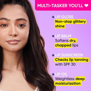 DOT & KEY Lip Balm Vitamin C + E Spf 50 Glitter Bomb|Mess Free Glitter Lip Balm |Glossy & Plumpy Moisturized Lips|Non Stop Glittery Shine |Controls Tan & Fades Lip Pigmentation | for Women | 12 Gm