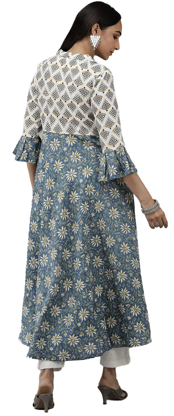 Yash Gallery Women's Viscose Rayon Floral Anarkali Kurta for Women