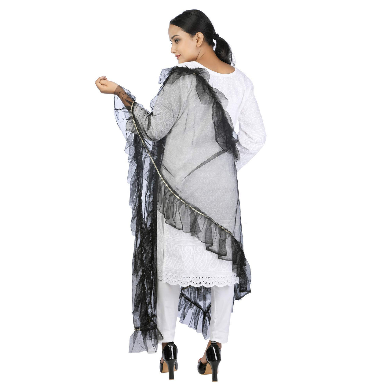 Traditions Bazaar Women's Starred Net Dupatta