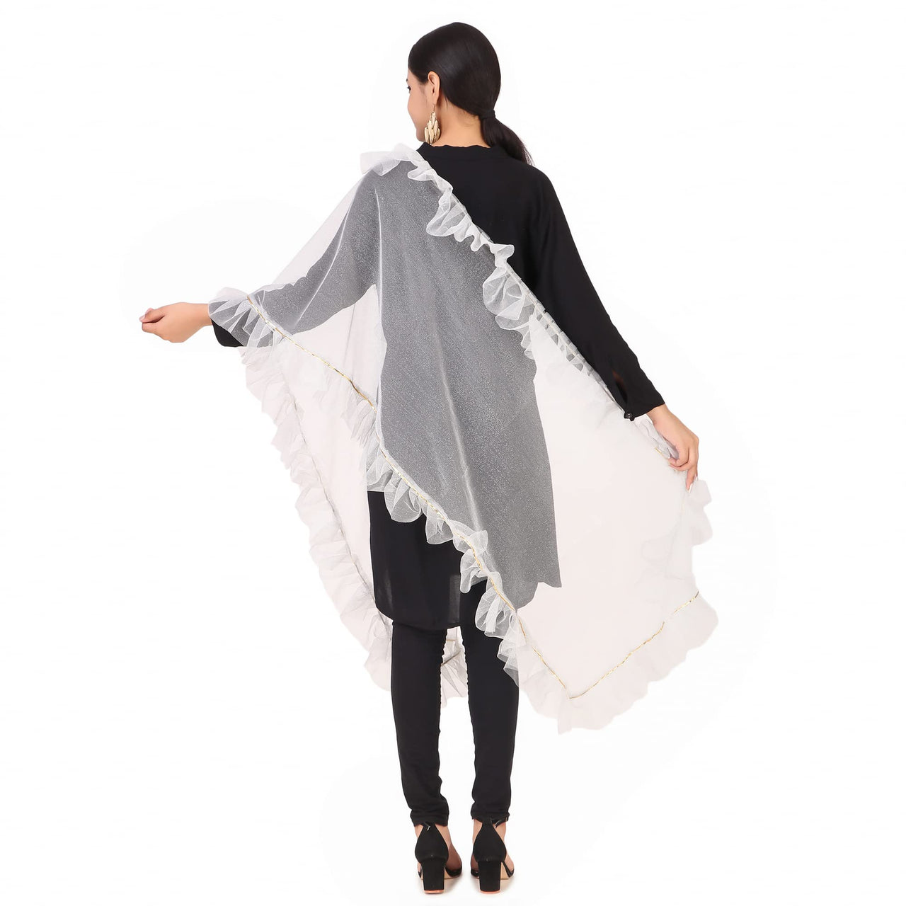 Traditions Bazaar Women's Starred Net Dupatta