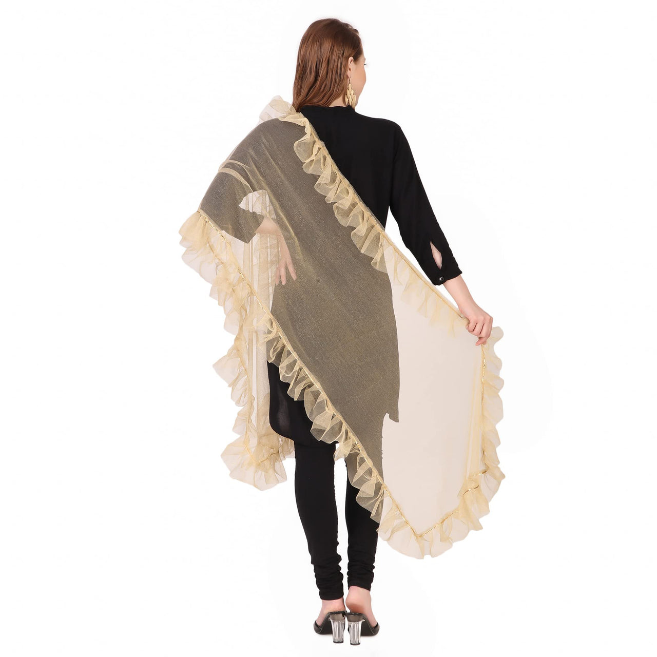 Traditions Bazaar Women's Starred Net Dupatta