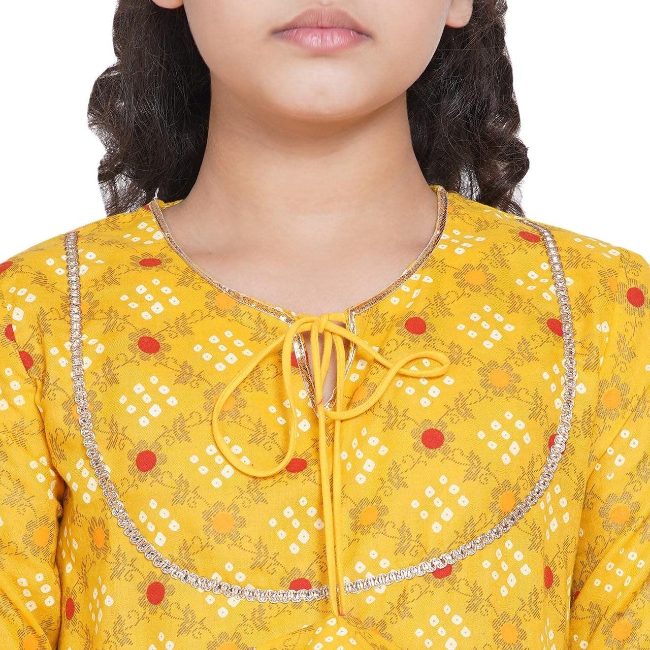 Bitiya By Bhama Girl's Cotton Blend Kurta & Palazzo
