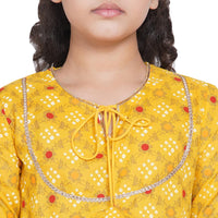 Bitiya By Bhama Girl's Cotton Blend Kurta & Palazzo