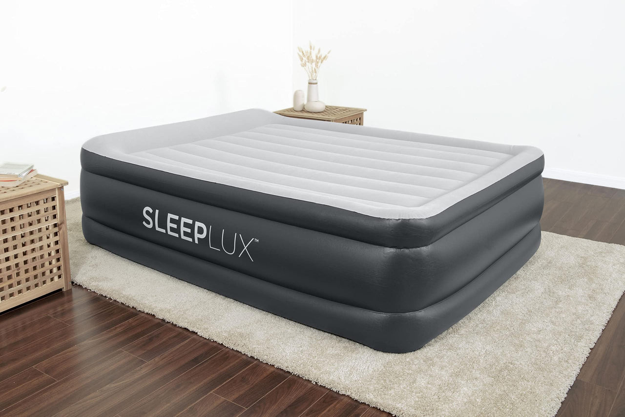 SleepLux Durable Inflatable Air Mattress with Built-in Pump, Pillow and USB Charger King 22"