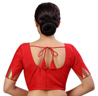 X3 Women's Polyester Short Sleeves Silky Saree