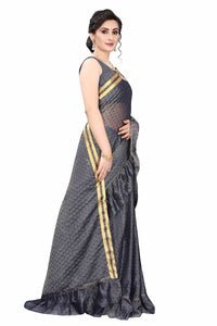 Anjaneya Sarees Women's Georgette Saree With Blouse Piece