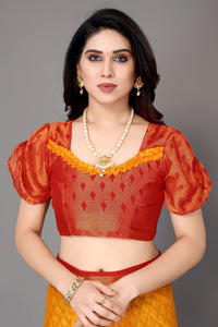 Winza Designer Women's Chiffon Brasso Floral Printed Saree with Blouse Piece