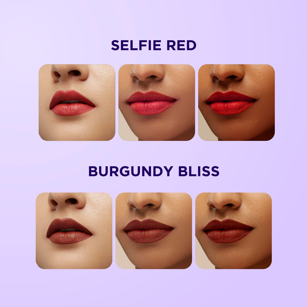 ZM Transfer-Proof Power Matte Bullet Lipstick, Vegan, Combo (Selfie Red & Burgundy Bliss) 3.2 G
