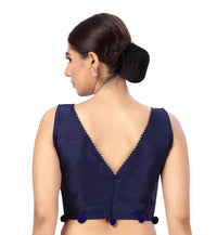X3 Women's Polyester Silk Sleeveless Saree Blouse