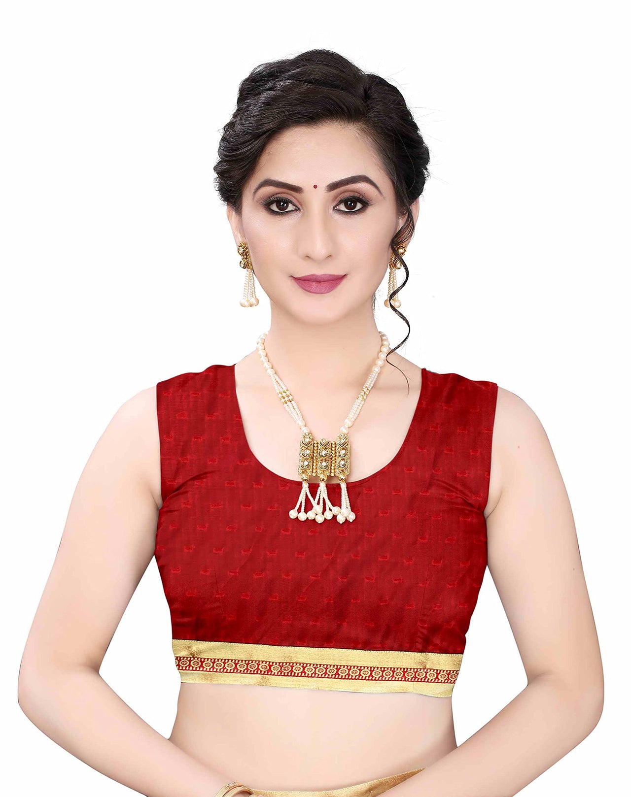 Anjaneya Sarees Women's Georgette Saree With Blouse Piece