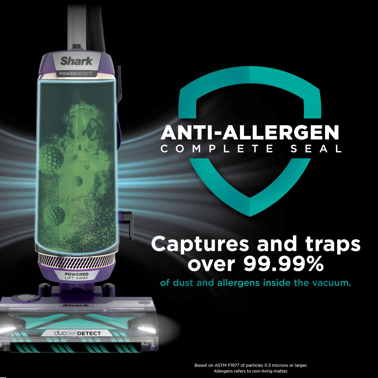 Shark POWERDETECT Upright Vacuum Cleaner with HEPA Filter, Heavy Duty Vacuum with Powerful Suction for Pet Hair Pickup, DuoClean Technology, Powered Lift-Away, Ideal for Carpets & Hardfloors, AZ4002 AZ4002 PowerDetect w/ Odor Neutralizer