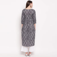 Vbuyz Women's Floral Print Anarkali Cotton Kurti(VF-KU-591-592)