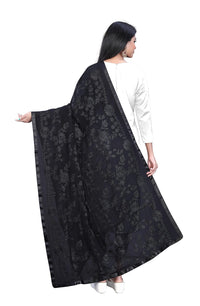 AKSHAR LLC Women's Embroidered Chiffon Dupatta