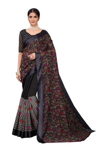 Yashika Women's Linen Saree Maroon