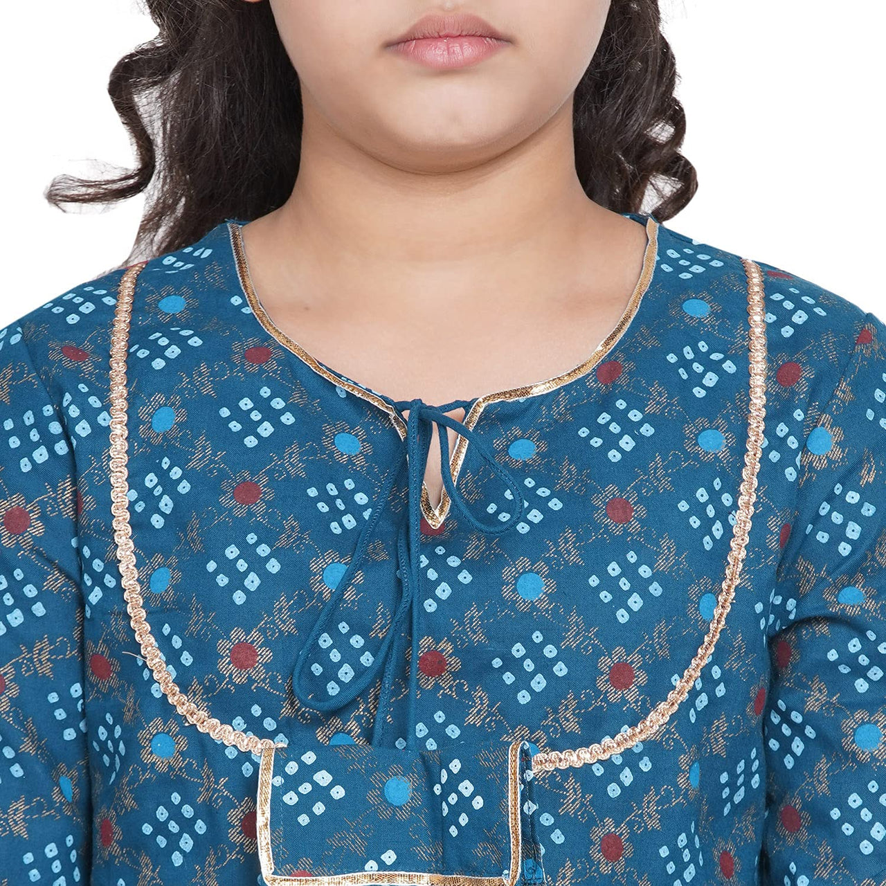 Bitiya By Bhama Girl's Cotton Blend Kurta & Palazzo