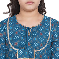 Bitiya By Bhama Girl's Cotton Blend Kurta & Palazzo
