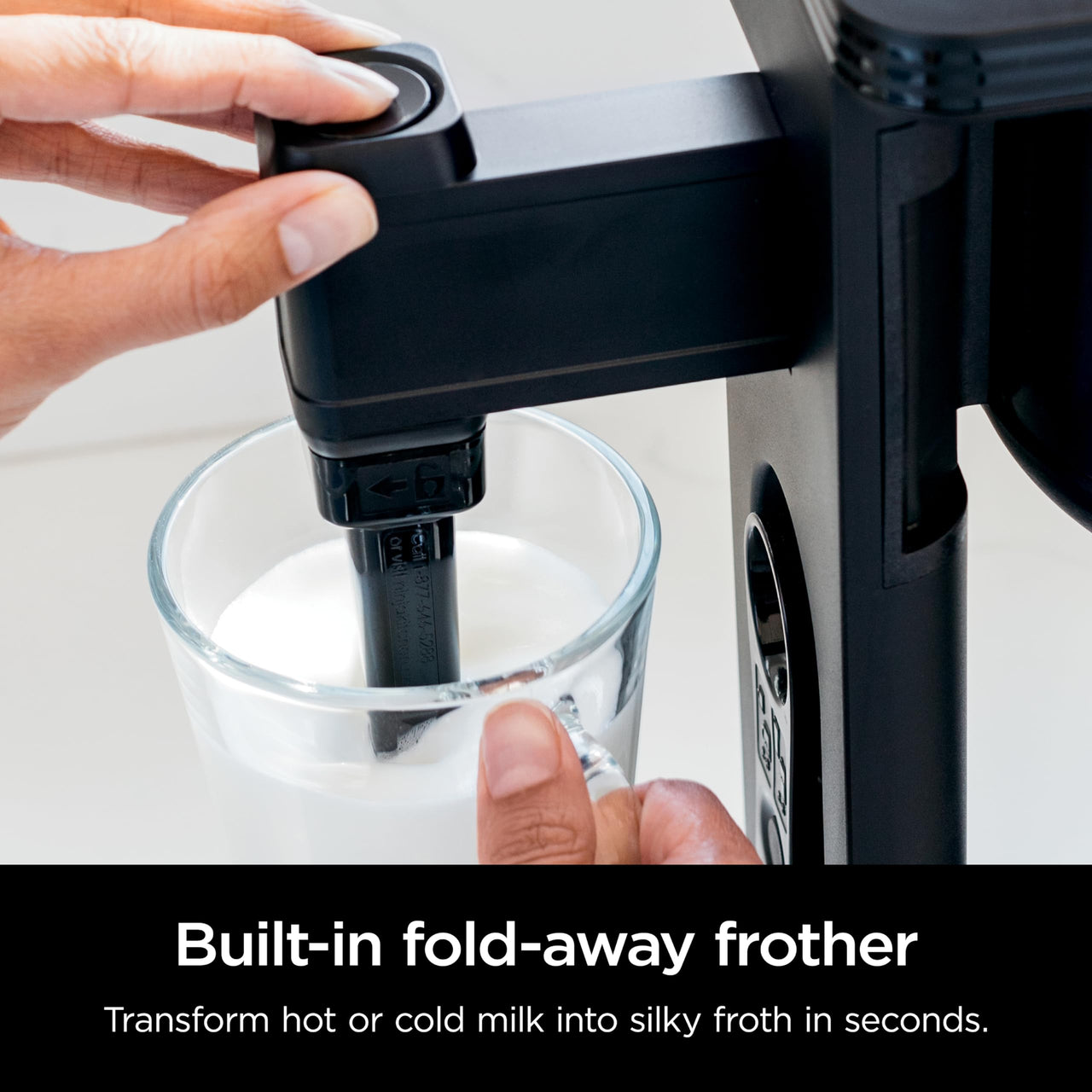 Ninja Specialty Coffee Maker, Hot & Iced Coffee, 6 Brew Styles, 8 Sizes, Small Cup to Travel Mug, 10-Cup Carafe, Fold-Away Frother, Permanent Filter, Removable Reservoir, Black, CM401 10 cup - Stainless Steel