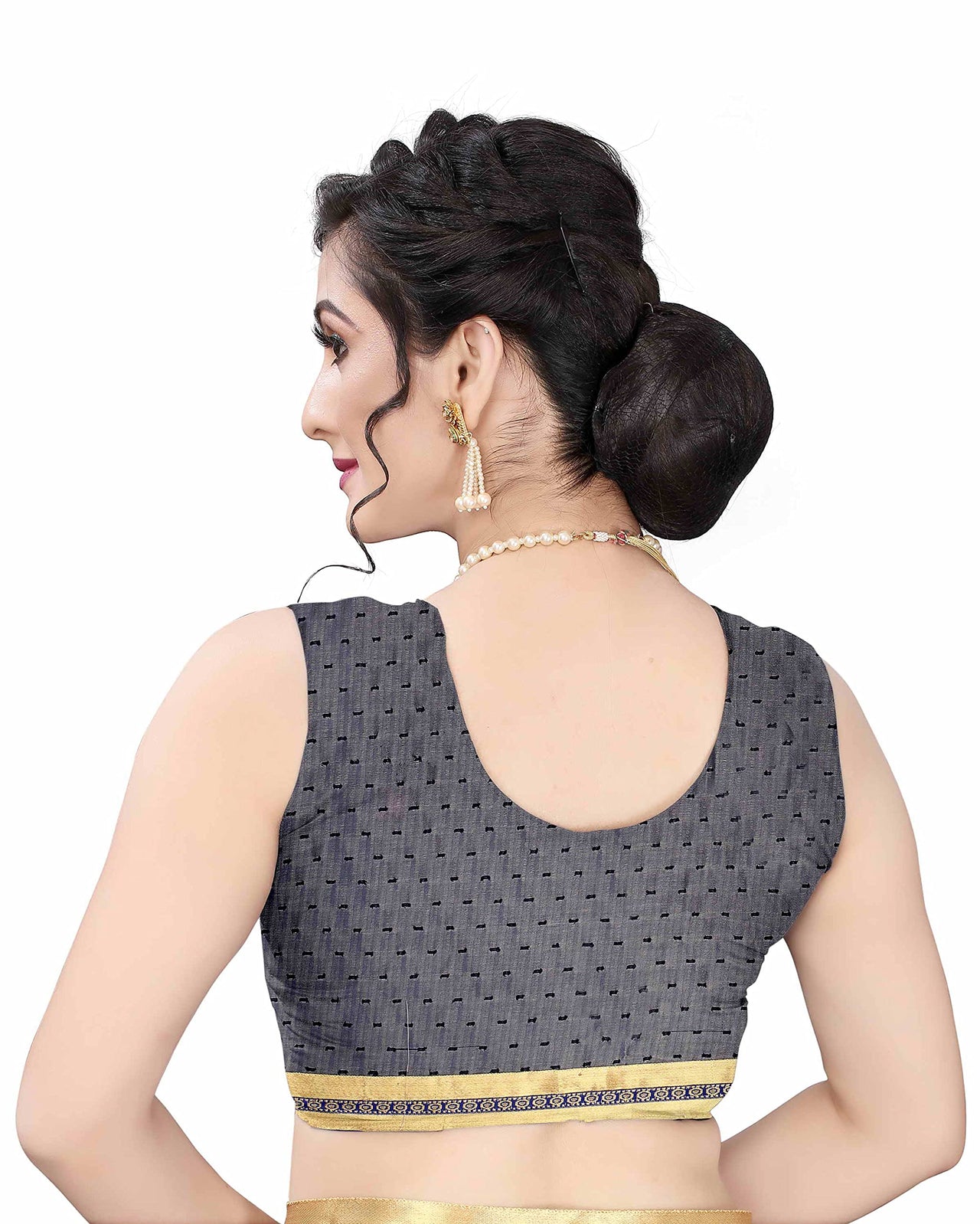 Anjaneya Sarees Women's Georgette Saree With Blouse Piece