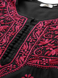 Ada Hand Embroidered Lucknow Chikankari Women's Pure Cotton Kurti Kurta