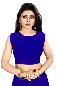 Anjaneya Sarees Women's Georgette Saree With Blouse Piece