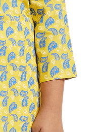 Amazon Brand - Jam & Honey Girl's Cotton Regular Short Kurti PEACH 2 2 Years-3 Years