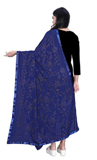 AKSHAR LLC Women's Embroidered Chiffon Dupatta