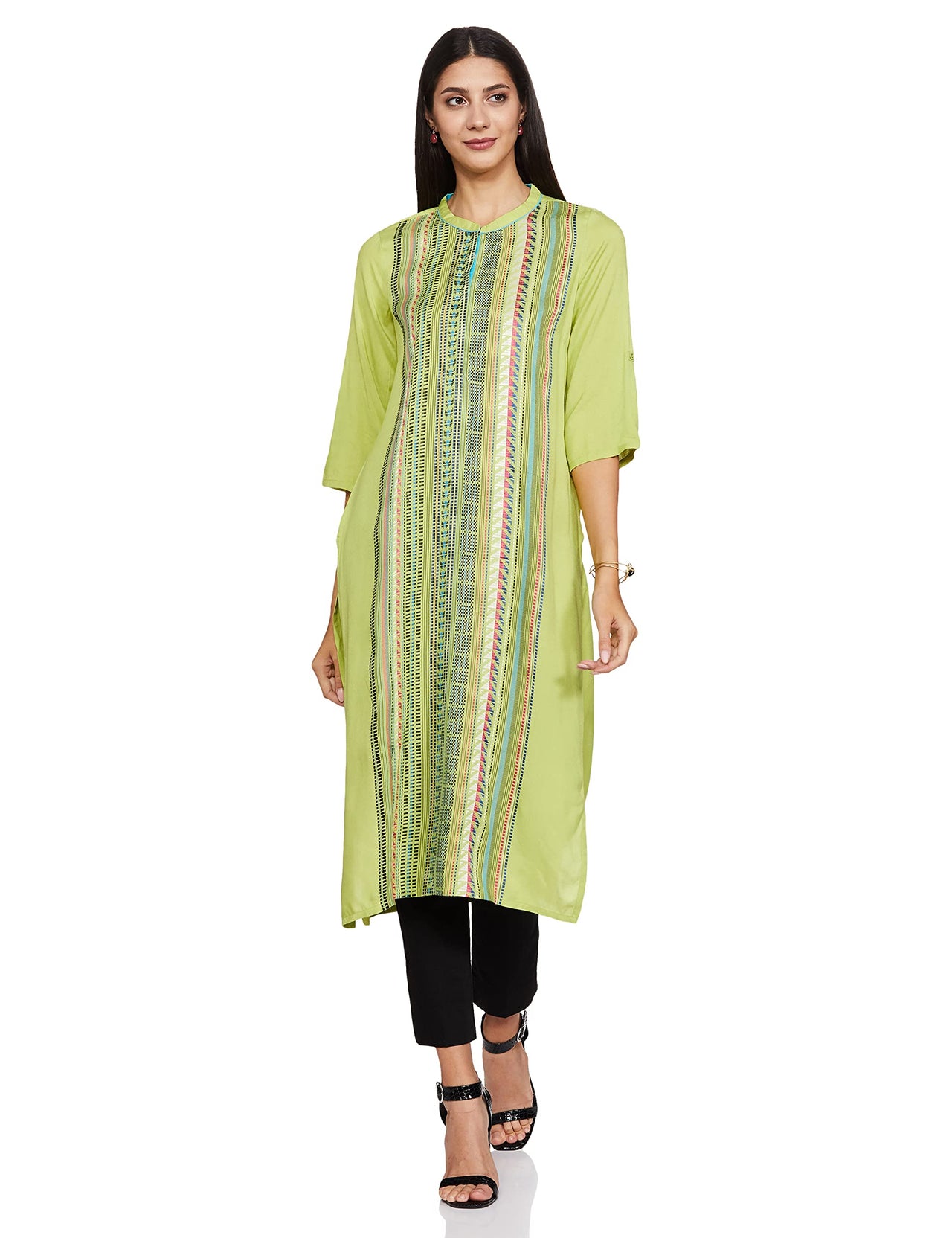 Aurelia Women's Rayon Straight Kurta