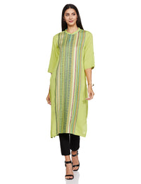 Aurelia Women's Rayon Straight Kurta