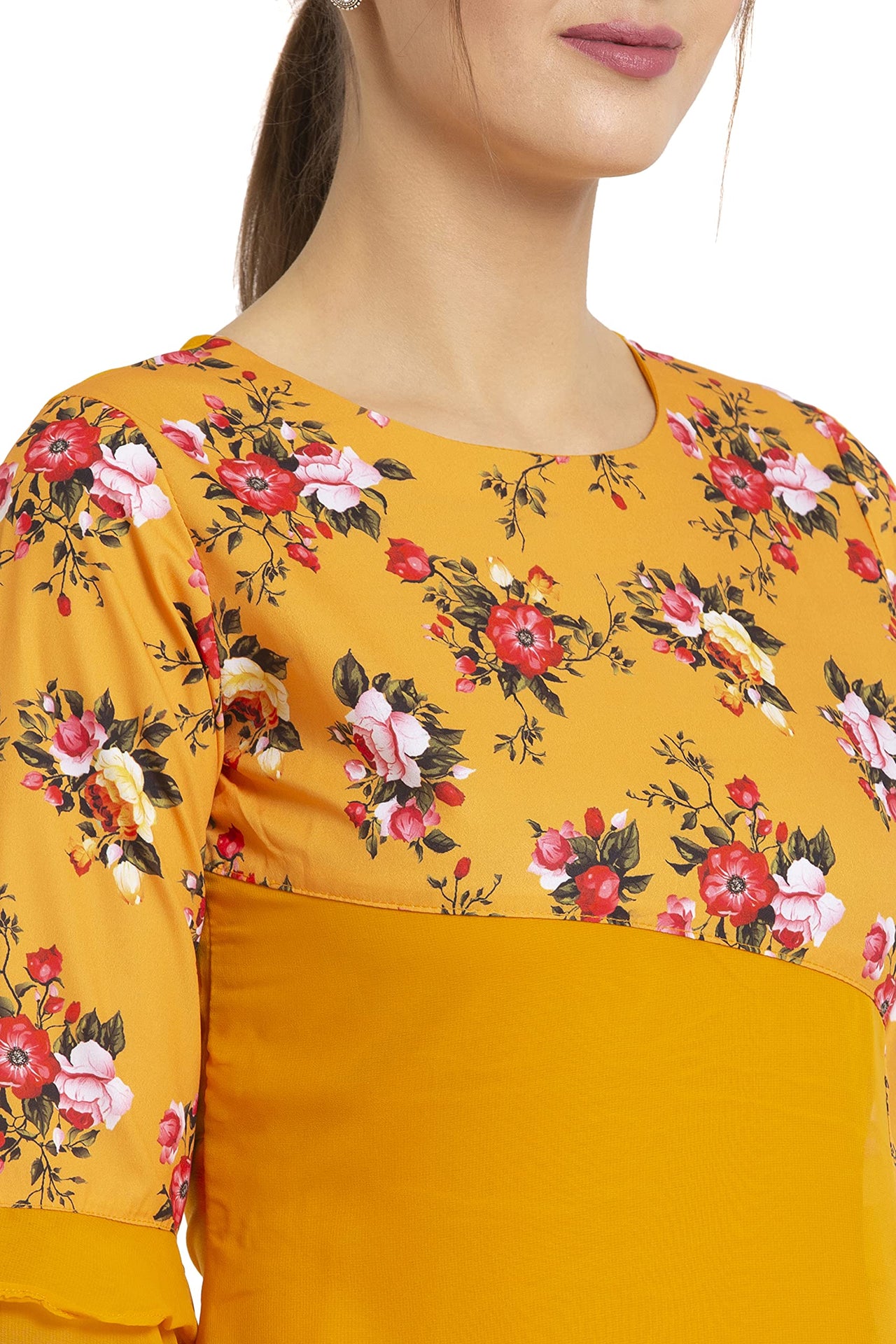 ALC Creation Women's Crepe A-line Kurta