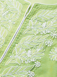 Ada Hand Embroidered New Lucknowi Chikankari Chanderi Kurta Kurti for Women A411175