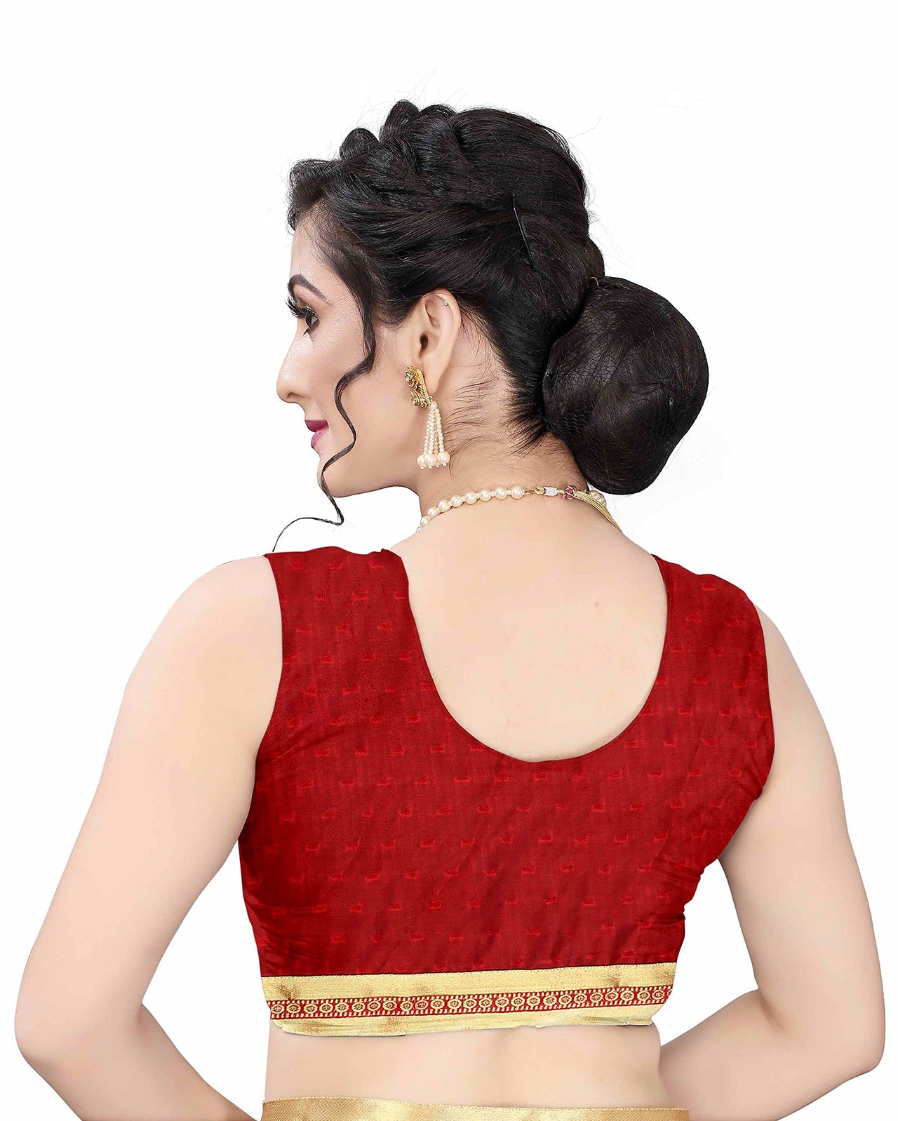 Anjaneya Sarees Women's Georgette Saree With Blouse Piece