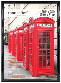 MCS Trendsetter 20x28 Poster Frame Black High-Gloss, Vertical & Horizontal Wall Hanging Large Picture Frame for Photos, Posters & Art Prints (1-Pack) 20 x 28 in Single