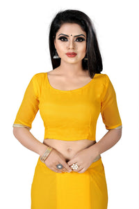 Anjaneya Sarees Women's Georgette Saree With Blouse Piece