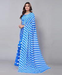 Yashika Women's Georgette Printed Saree With Blouse Piece