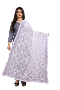 Akshar Llc Miss India Women's Chiffon Dupatta With Goodembroidery Work
