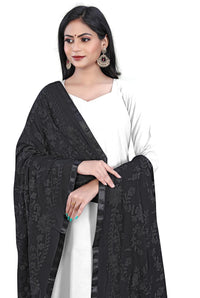 AKSHAR LLC Women's Embroidered Chiffon Dupatta