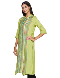 Aurelia Women's Rayon Straight Kurta